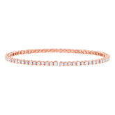 3.39ct 14k Rose Gold Diamond Bangle